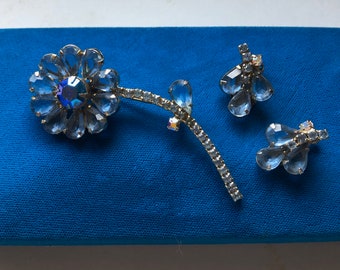 JULIANA for Sarah Coventory ヴィンテージブローチ Vintage JULIANA for Sarah Cov Blue Lagoon Rhinestone Brooch