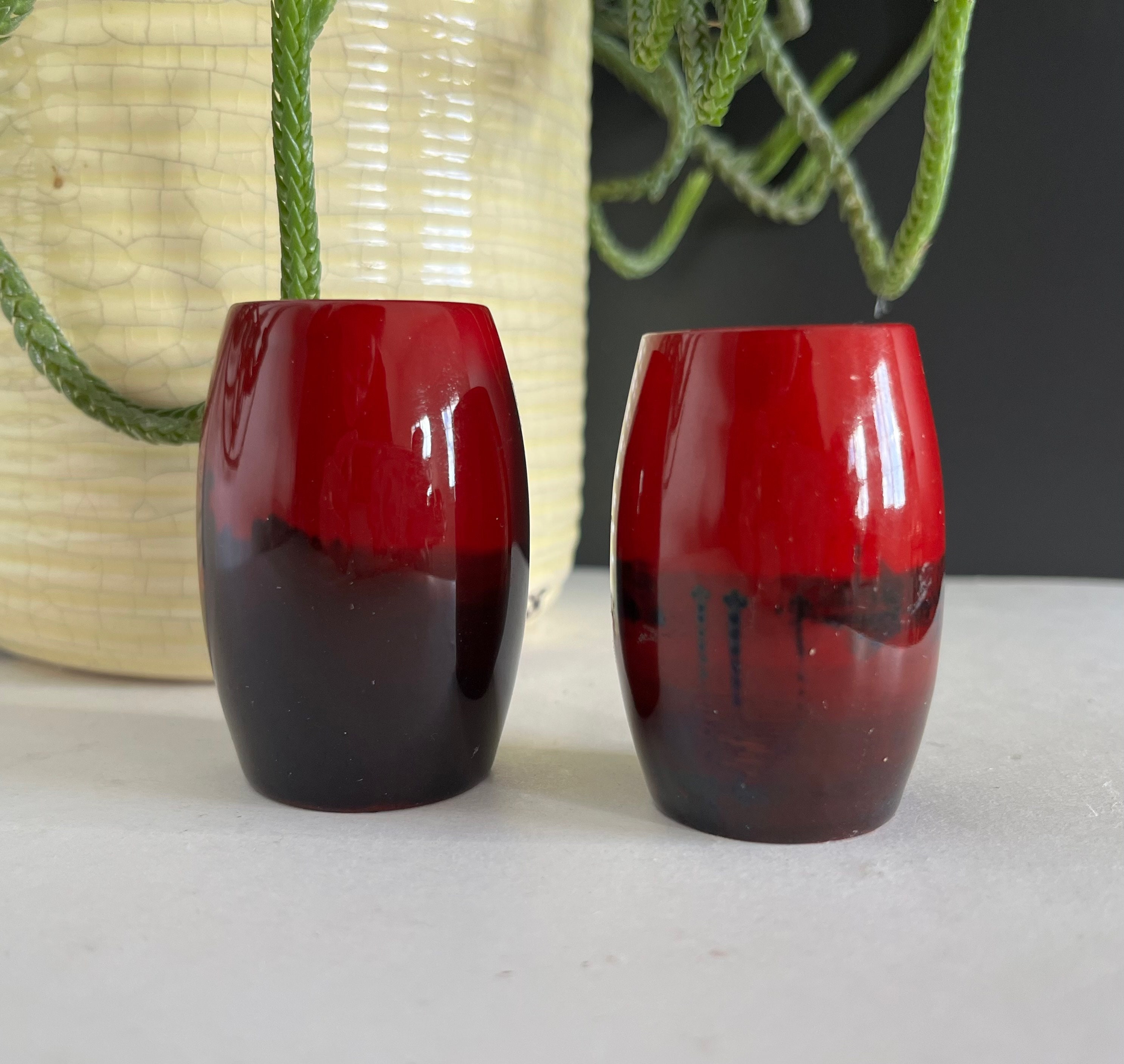 アンティーク ロイヤルドルトン フランベ ミニチュア花瓶 ペア - Etsy 日本
