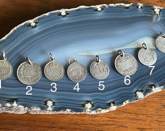 CHOICE Antique Victorian Sterling Silver Coin Love Tokens