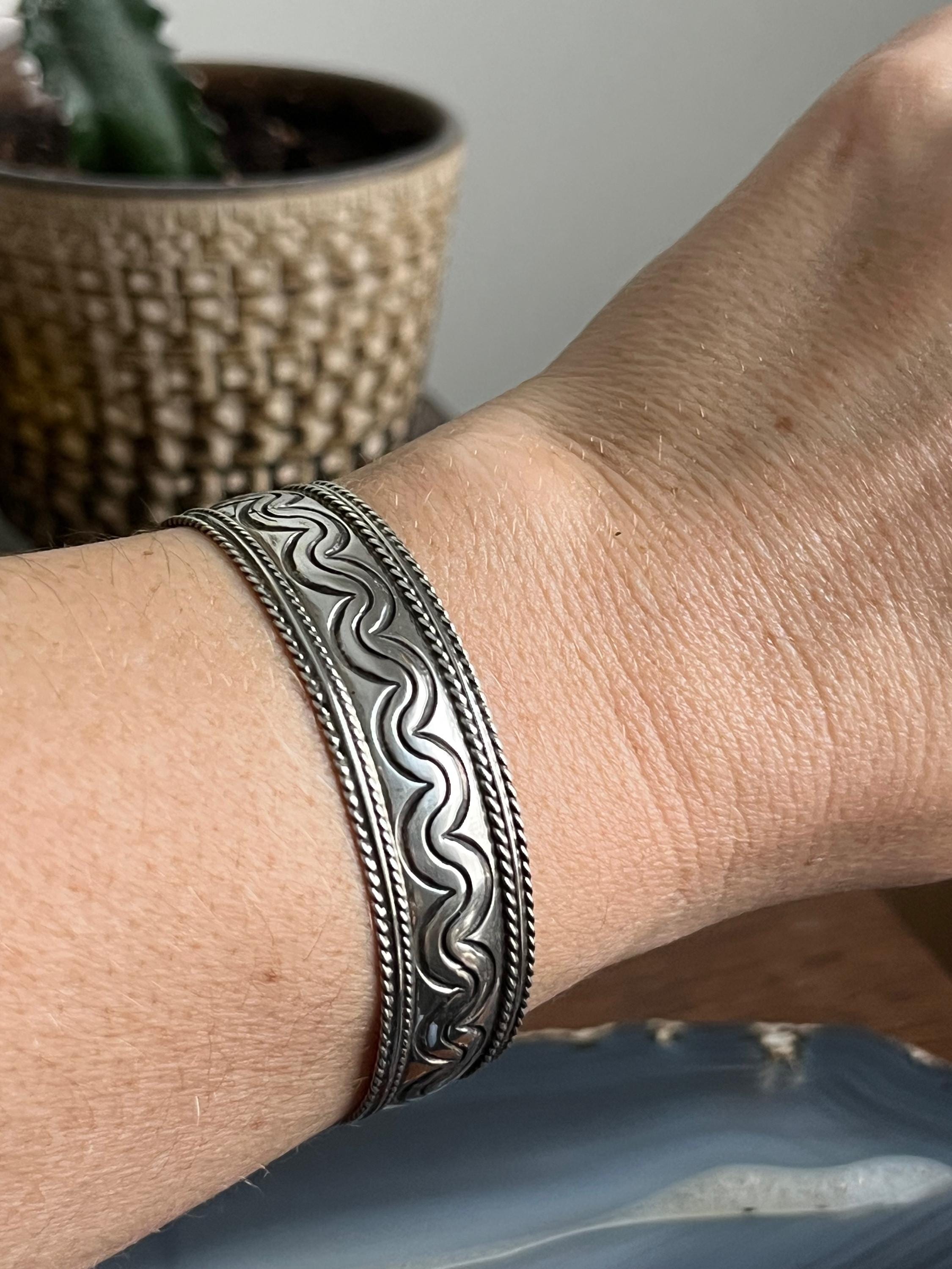 Vintage Native American MC Tsasie Navajo Sterling Silver Stamp