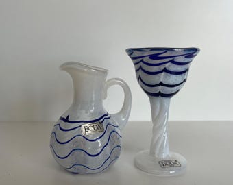 Vintage Ulrica Hydman Vallien Miniature Jug and Cup for Kosta Boda