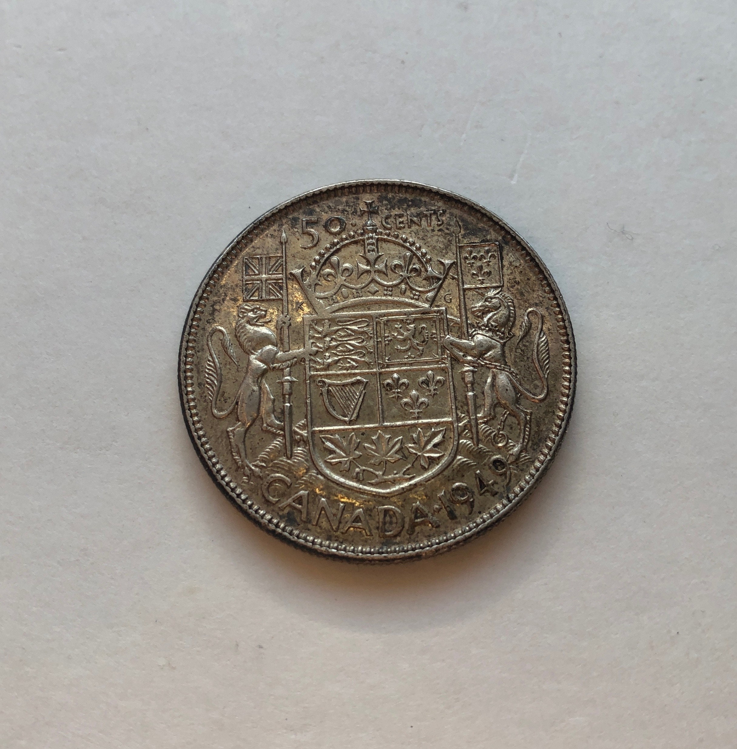 【美品】カナダドル　セント　銀貨　アンティーク Canadian coins 1948 silver dollar - Etsy 日本