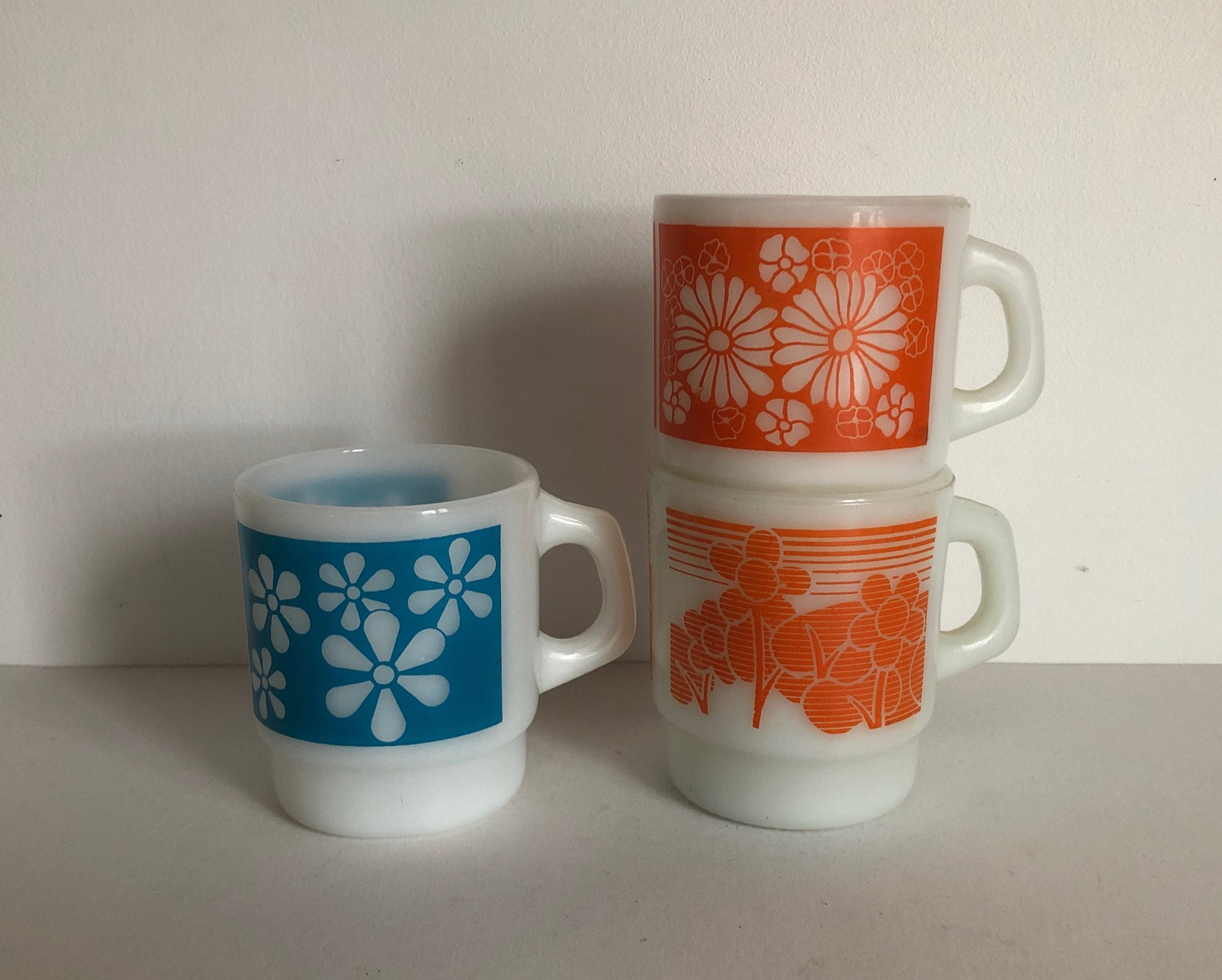 Fire King ガラスマグカップセット 3色 Fire King ガラスマグカップセット 3色