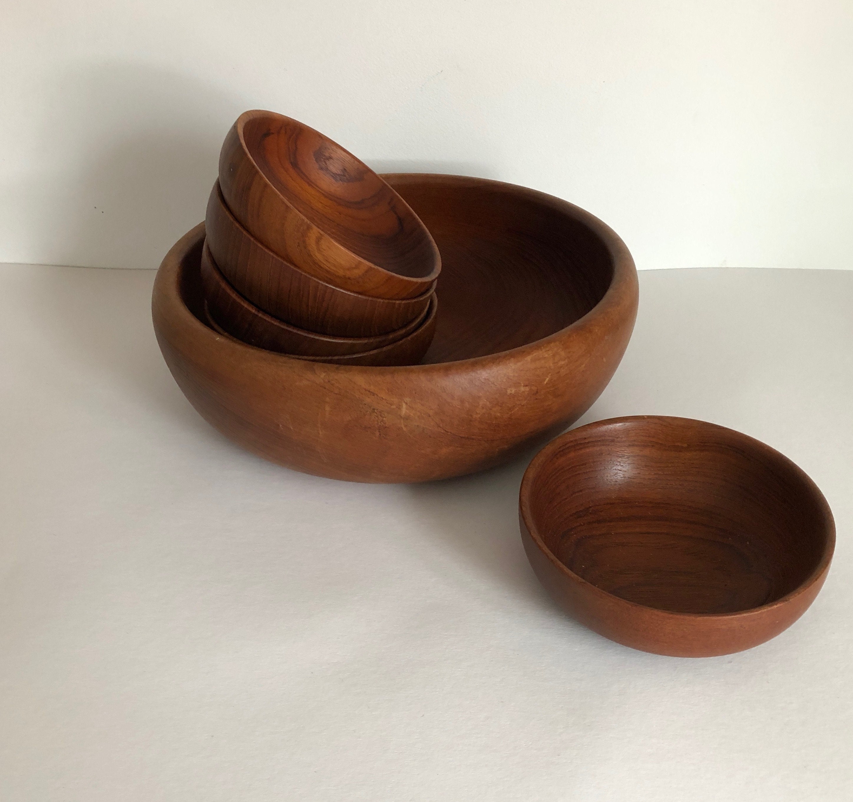 Nissen デンマーク チークサラダボウル＆カトラリー ビンテージ Nissen