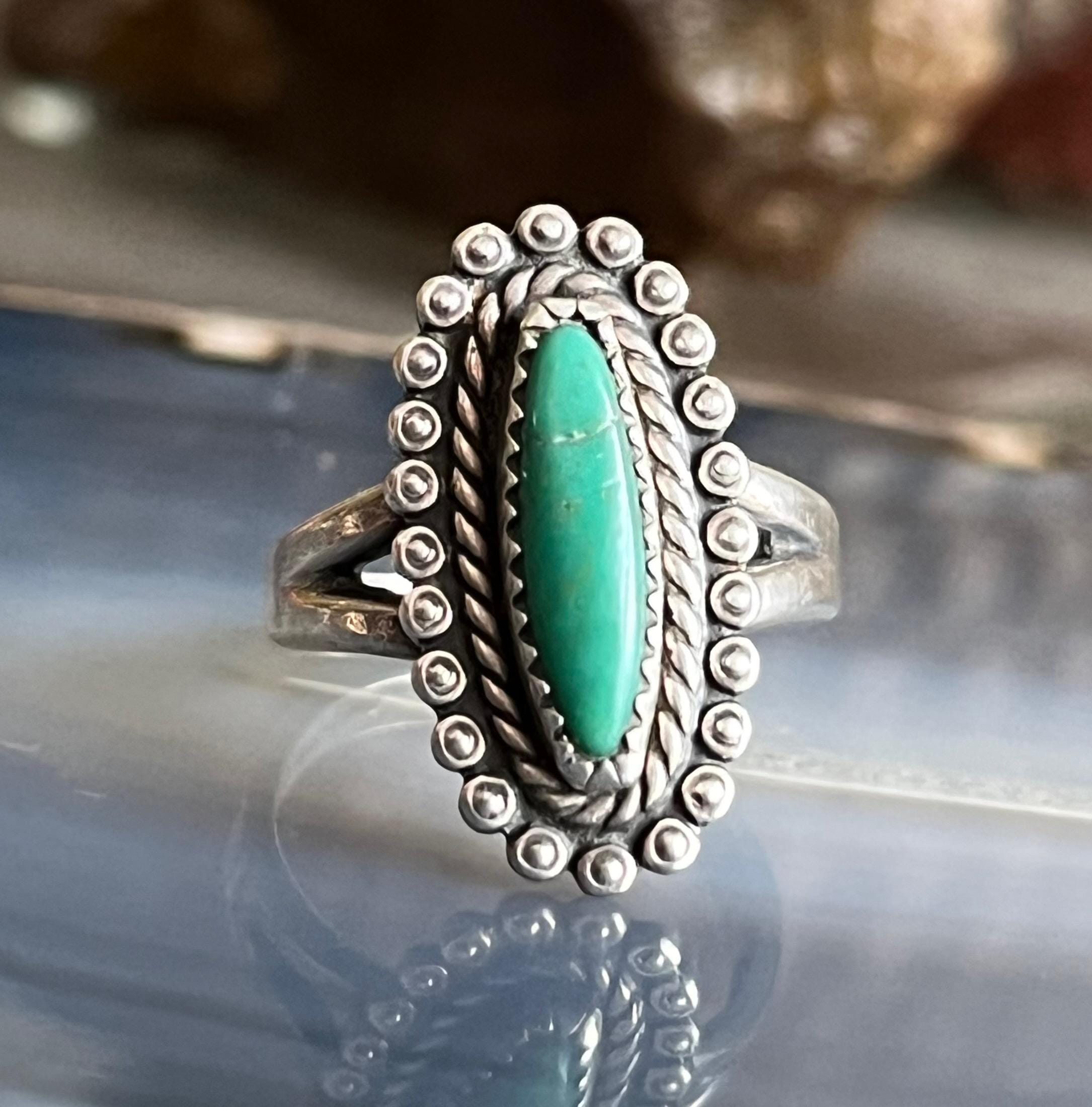 Vintage Bell Trading Post Navajo Sterling Silver Turquoise Ladies