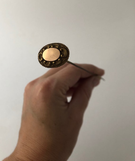 Antique Victorian Rose Gold Filled Hat Pin