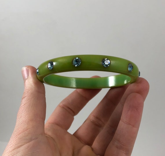 Bakelite bracelet with rhinestones deals