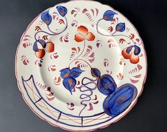 Antik viktoriansk Allertons prålig walesisk tallrik