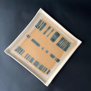 Vintage Judith März, kanadische Studio Keramik Keramik Tablett Platte