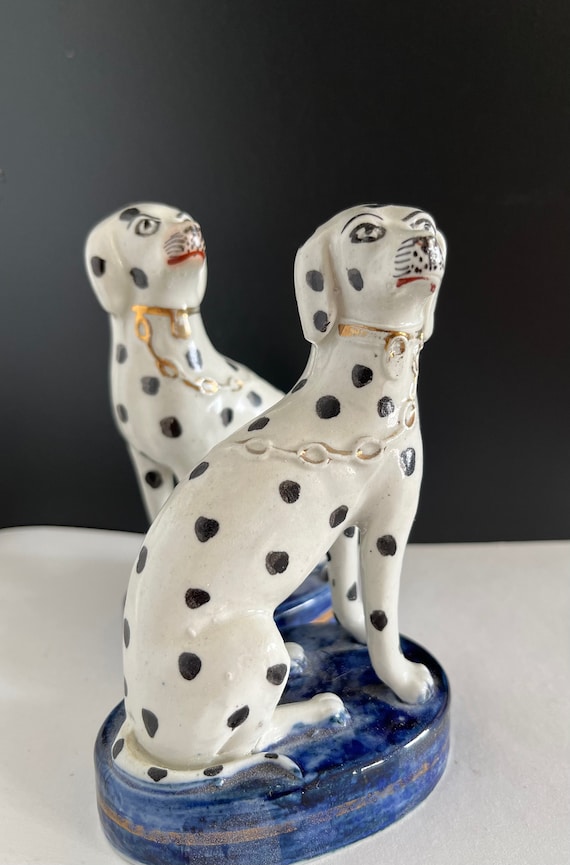 アンティーク ビクトリア朝 スタッフォードシャー ダルメシアン 斑点