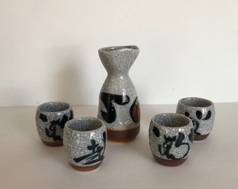 Vintage Japanese Ceramic Sake Set