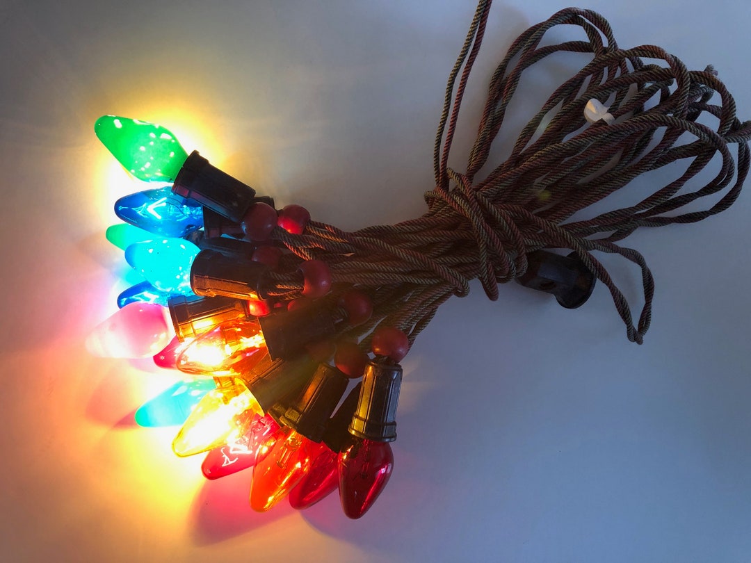 Vintage Noma C7 Christmas Tree Lights 15 Bulbs Bakelite Etsy
