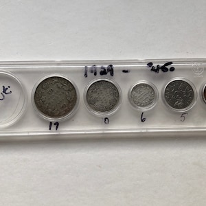 Antique 1929 Canadian 80% Silver Coin Set