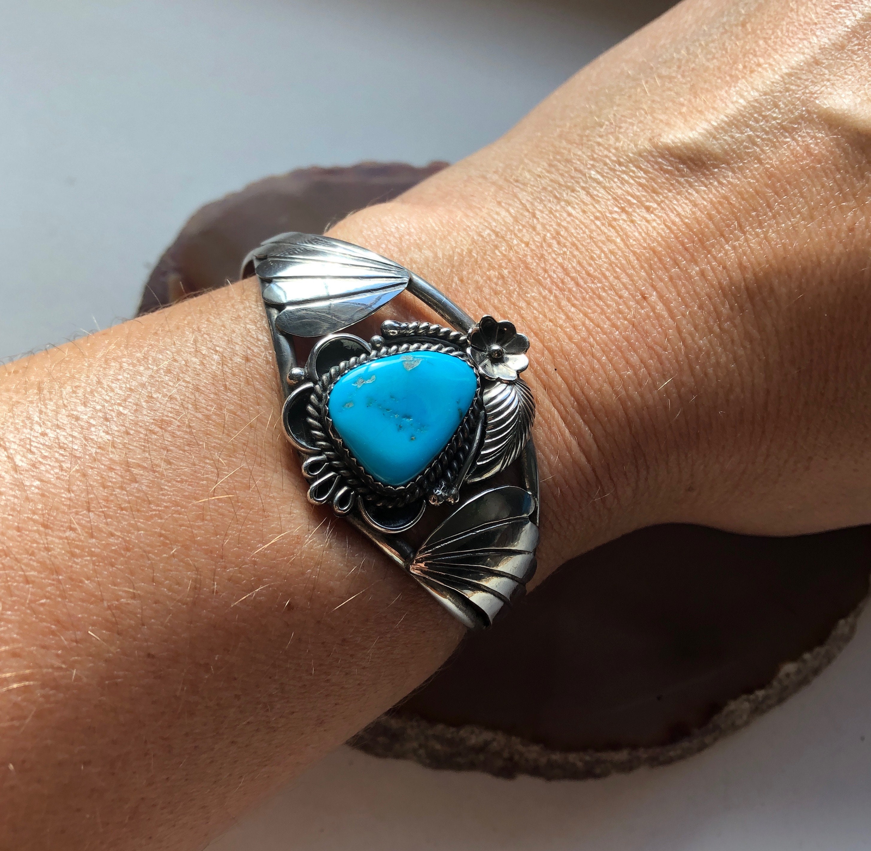 Charlie John Mongo Coral Vintage Native American Navajo Sterling Silver Bracelet Charlie John Mongo Coral Vintage Native American Navajo Sterling Silver Bracelet