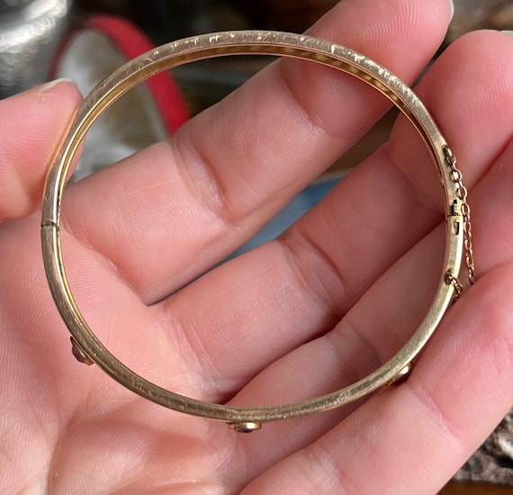 Antique Victorian Gold Filled Paste Ruby Small Ch… - image 9