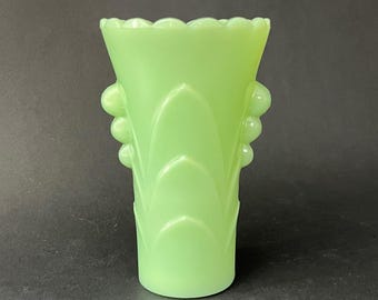 Vintage Fire King Jadeite Jadite Art Deco Style Vase