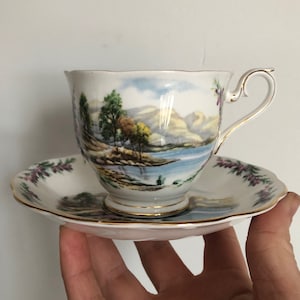 Vintage Royal Albert Traditional British Songs Road to the Isles Cup and Saucer