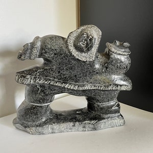 Vintage Joe Kavik Rankin Inlet Soapstone Inuit Carving