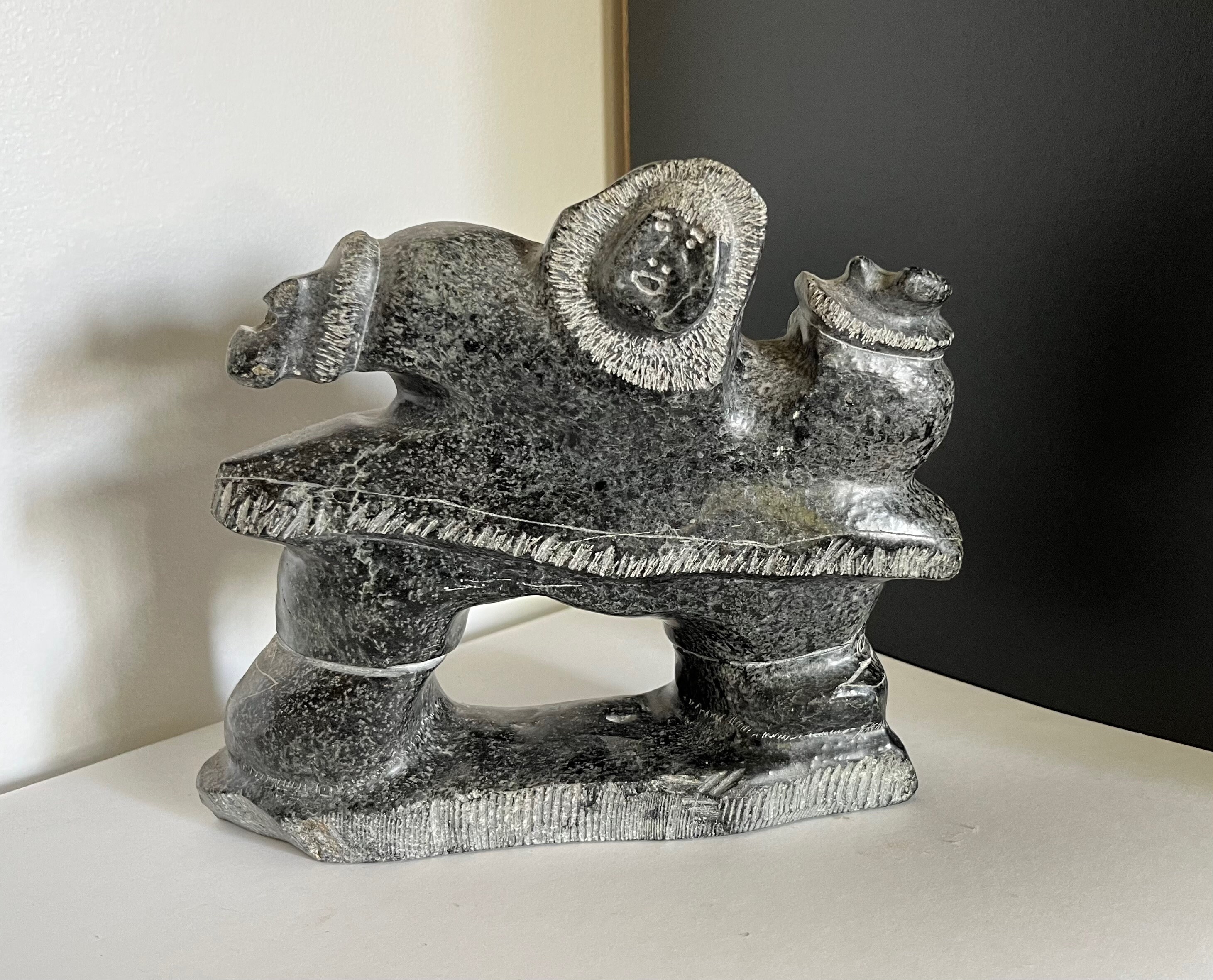 Vintage Joe Kavik Rankin Inlet Soapstone Inuit Carving