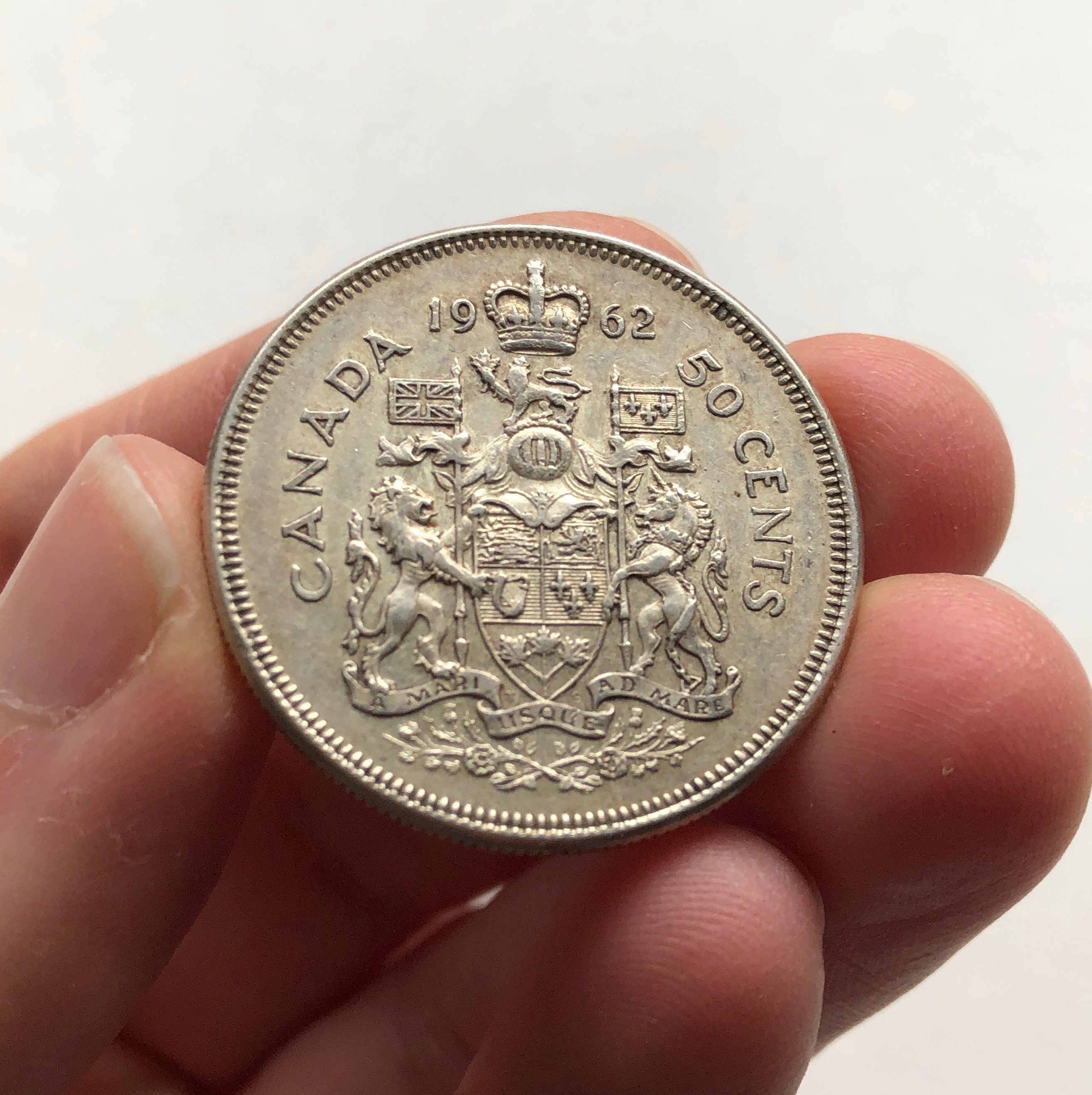 Canadian Half Dollar 50 Cent 80% Silver Coin 1962 - Etsy