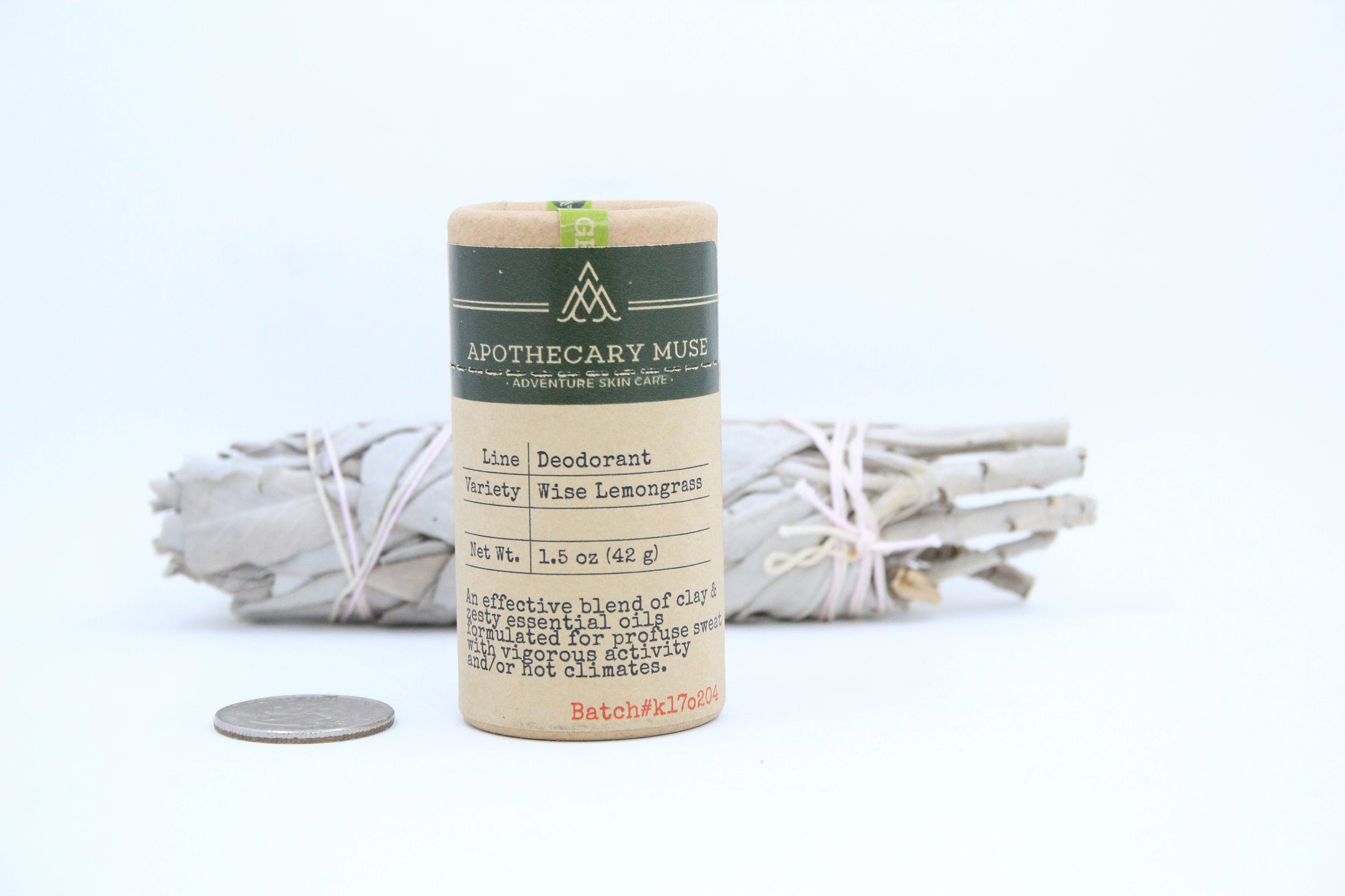 Deodorant - Wise Lemongrass Sage - Aluminum free, Paraben free, Sweat…
