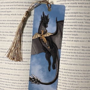 All Saddled Up! Bookmark | Fourth Wing Licensed Merch | Bookish Gifts | Tairn and Andarna | Iron Flame Merch