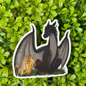 Tairn & Andarna Sticker | Fourth Wing | Licensed Merch |Waterproof Sticker | UV Protected Sticker |  Onyx Storm | Iron Flame Merch