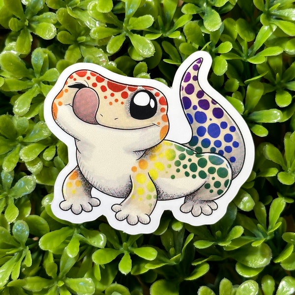 Lizard Sticker| Gecko Sticker | Rainbow Sticker |Waterproof Sticker | UV Protected Sticker | Vinyl Sticker | Laptop Sticker | Decal |