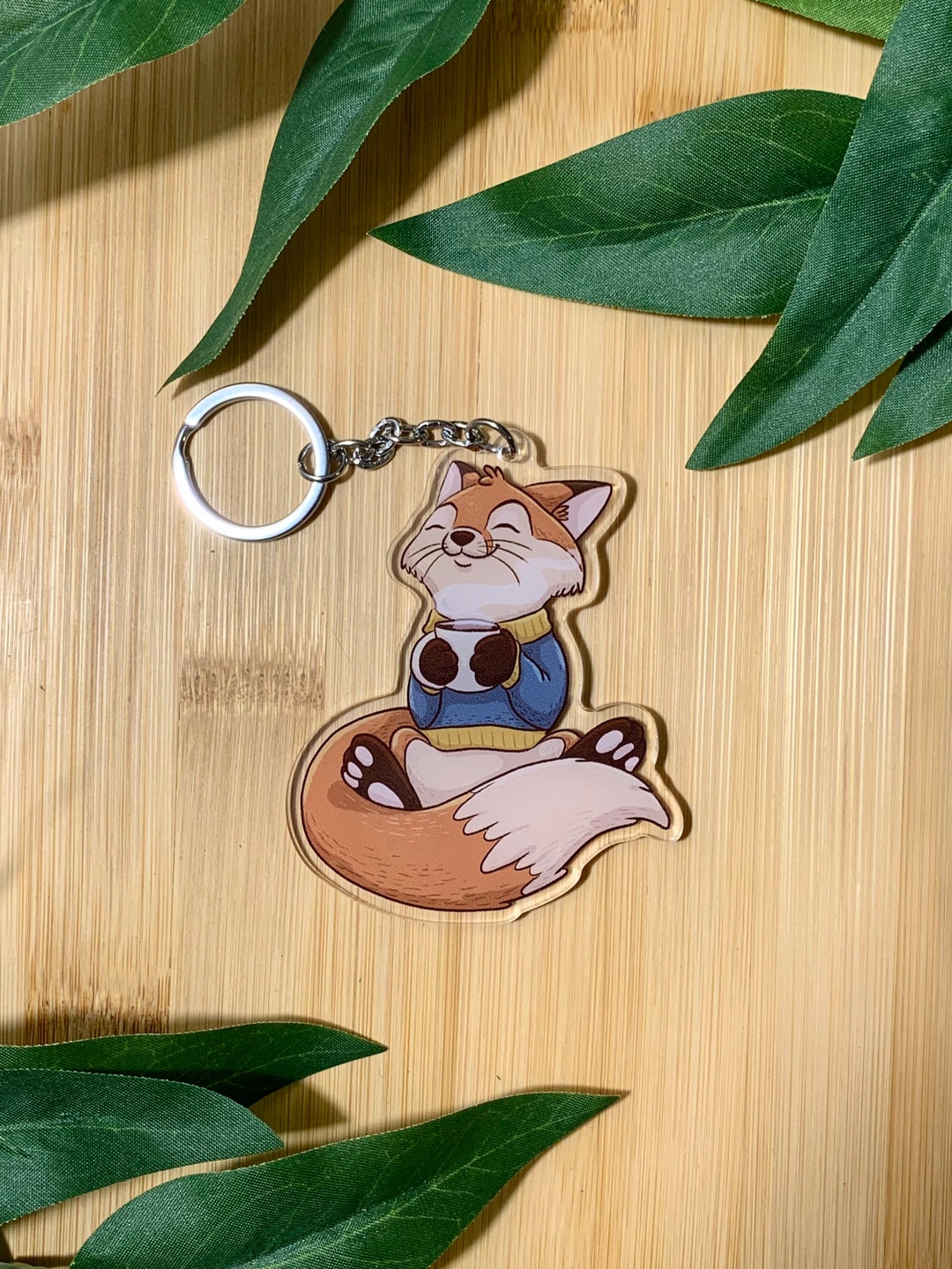 Foxy Brew Keychain Fox Keychain Cute Animal Keychain Keychain Backpack