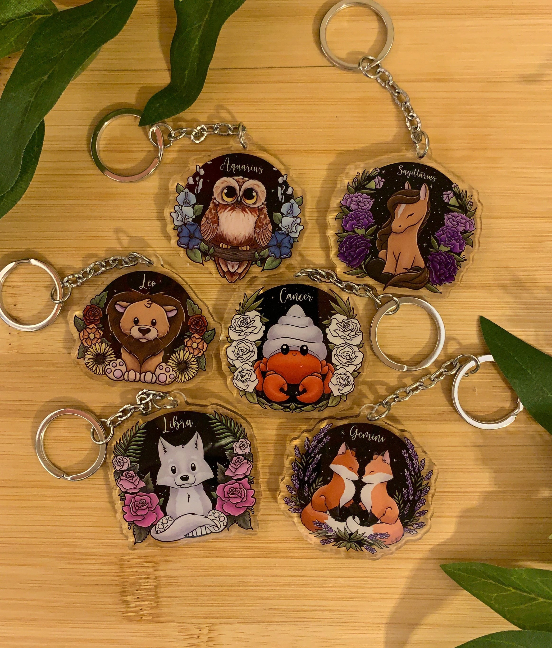 Zodiac Sign Keychain | Zodiac Sign Gifts | Zodiac Keychain | Zodiacs ...