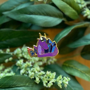 Sapphire Crystal Dragon Hard Enamel Pin | Birthstone Pin | Crystal Pins |