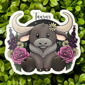 Taurus Sticker | Zodiac Sticker | Waterproof Sticker | UV Protected Sticker | Taurus Gifts | Taurus Gift