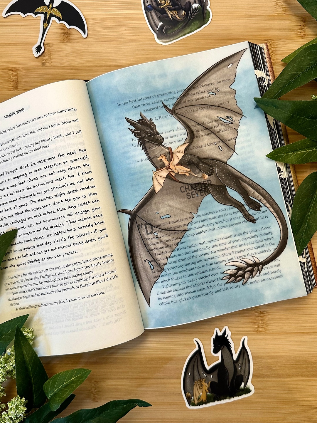 Fourth Wing Page Overlays | Licensed Merchandise | Tairn and Andarna ...