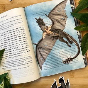 Fourth Wing Page Overlays | Licensed Merchandise | Tairn and Andarna | Bookish Merch | Book Overlays | Iron Flame Merch | Onyx Storm