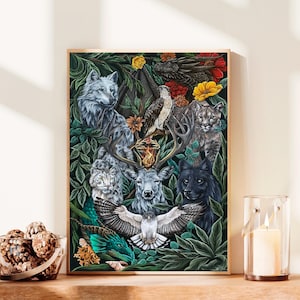 Creatures of Erilea Print | Throne of Glass Merchandise | Sarah J Maas Licensed Merch | Throne of Glass Print | Bookish Art |