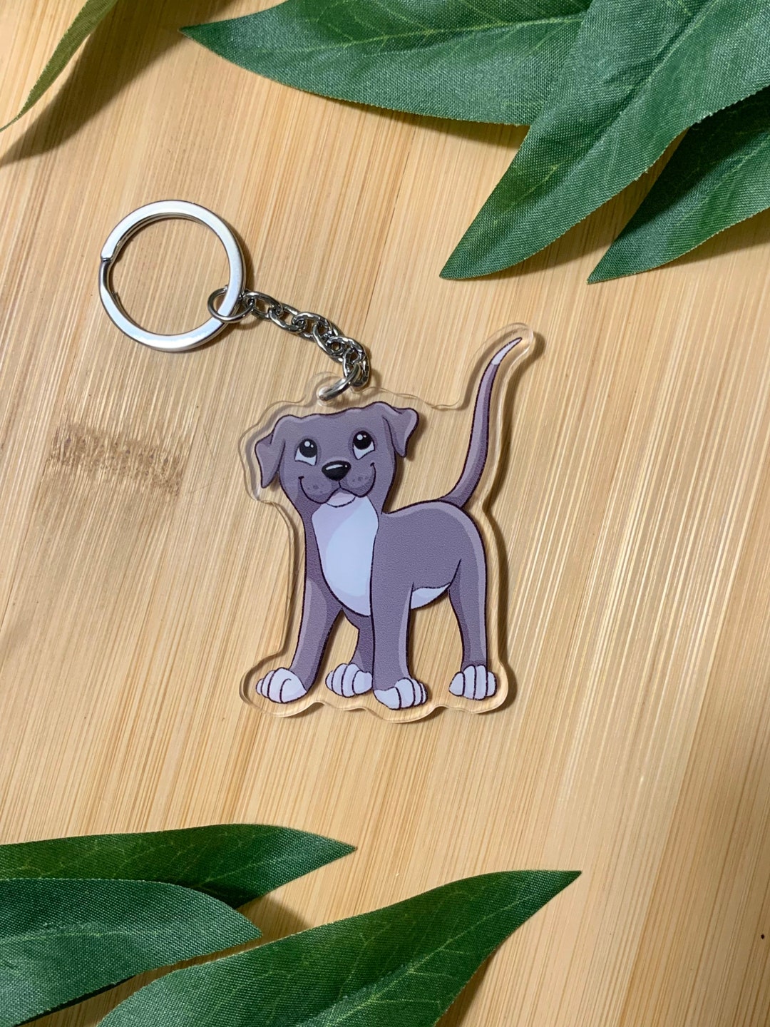 Pit Bull Keychain Dog Mom Keychain Pitbull Gifts Pitbull Etsy