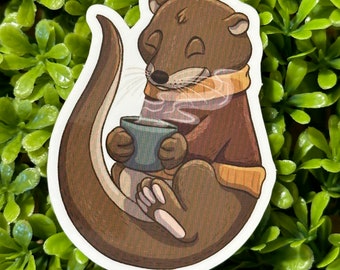 Otterly Delicious Sticker | Animal Sticker | Waterproof Sticker | UV Protected Sticker | Otter Sticker |