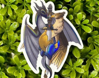Iron Flame Holographic Sticker | Fourth Wing | Licensed Merch | Waterproof Sticker | UV Protected Sticker | Vinyl Sticker | Onyx Storm
