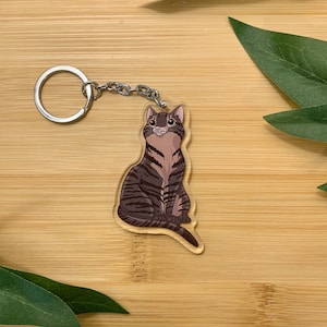 Brown Tabby Keychain | Cat Mom Keychain | Cat Gifts | Cat Keychain |