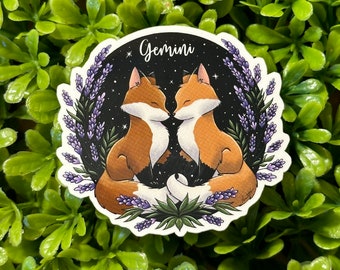 Gemini Sticker | Zodiac Sticker | Waterproof Sticker | UV Protected Sticker | Gemini Gift | Gemini Gifts | Gemini Birthday Gift |