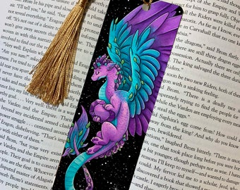 Amethyst Dragon Bookmark | Dragon Books | Fantasy Books | Dragon Accessories | Fantasy Bookmarks | Dragon Bookmark