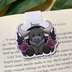 Taurus Magnetic Bookmark | Magnet Bookmarks | Bookmark Magnets | Zodiac Sign | Zodiacs |