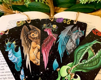 Zodiac Dragon Bookmarks | Dragon Books | Fantasy Books | Dragon Accessories | Fantasy Bookmarks | Dragon Bookmark