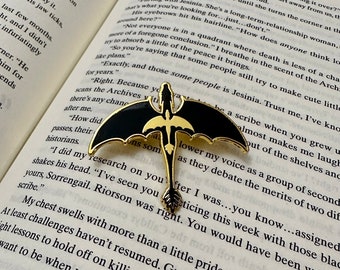 Violet's Tattoo Enamel Pin | Fourth Wing Merchandise | Rebecca Yarros| Bookish Merch | Pins | Tairn and Andarna | Iron Flame Gifts |