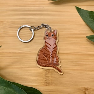 Orange Tabby Keychain | Cat Mom Keychain | Cat Gifts | Cat Keychain |