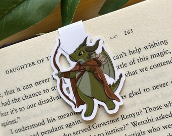 Dragon Hunter Magnetic Bookmark | Magnet Bookmarks | Bookmark Magnets | Dragon Bookmarks | Fantasy Bookmark |