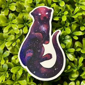 Holographic Otter Sticker | Cosmic Otter Sticker | Galaxy Animal | Otter Sticker | Decal | Waterproof Sticker | UV Protected Sticker |
