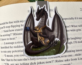 Papa Tairn Magnetic Bookmark | Fourth Wing Licensed Merch | Tairn and Andarna | Bookish Merchandise | Iron Flame Merch | Onyx Storm