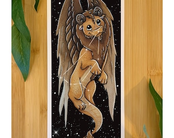 Leo Dragon Print | Fantasy Decor | Wall Decor | Leo Print | Dragon Print | Leo Gift |