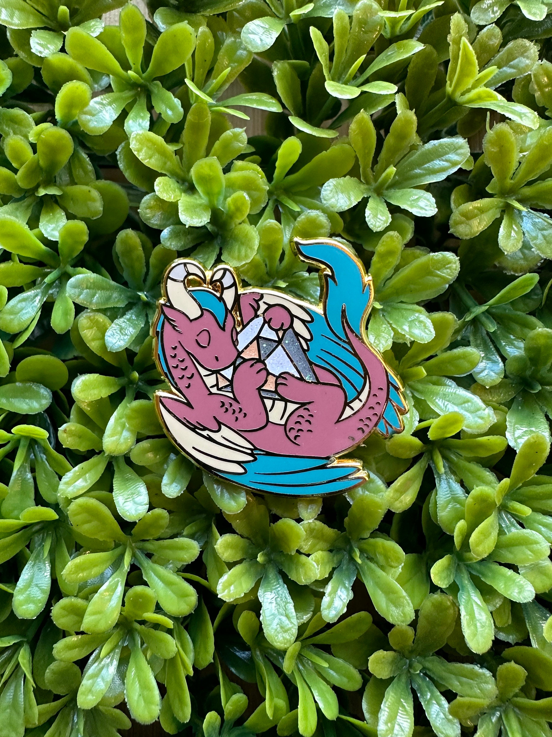 Diamond Crystal Dragon Hard Enamel Pin | Birthstone Pin | Crystal Pins ...
